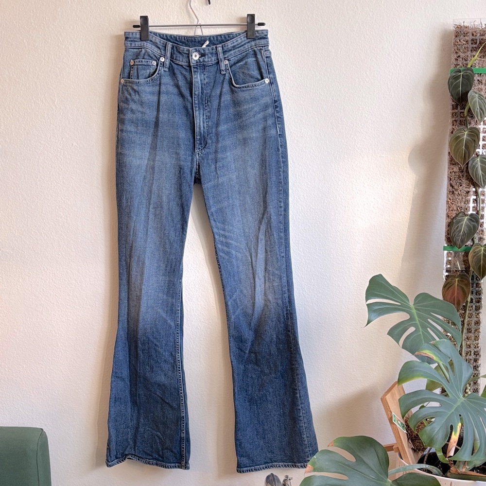 rag & bone Casey High Rise Flare Wide Leg Denim Jeans Size 30